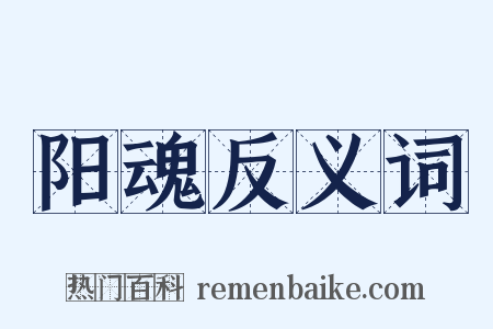 阳魂反义词是什么意思的图片